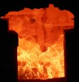 「穴窯焼成」の窯焚き